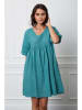 Joséfine Linnen jurk "Etsy" turquoise
