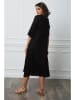 Joséfine Leinen-Kleid "Granel" in Schwarz