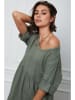 Joséfine Leinen-Kleid "Gustavo" in Khaki