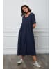 Joséfine Leinen-Kleid "Gustavo" in Dunkelblau