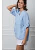 La Compagnie Du Lin Linnen blouse "Helly" lichtblauw