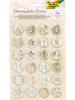 folia PAPER Adventskalender-Buttons in Weiß/ Gold - 24 Stück