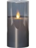 STAR Trading Świecznik LED w kolorze czarnym - wys. 15 x Ø 7,5 cm