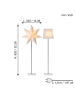 STAR Trading 3tlg. Set: Standleuchte "Combi-Pack Moa" in Weiß - (H)82 cm