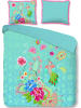 HAPPINESS Perkal beddengoedset "Happiness" lichtblauw