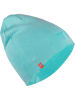 Trollkids Dwustronna czapka beanie "Trollfjord" w kolorze turkusowym