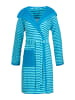 ESPRIT Bademantel ''Striped Hoody'' in Türkis/ Blau