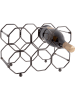 Present Time Weinregal "Honeycomb" in Dunkelgrau - (B)31 x (H)22 x (T)16,5 cm