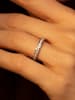 OR ÉCLAT Weißgold-Ring "Engagement" mit Edelsteinen