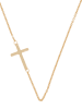 OR ÉCLAT Halskette "Petite croix" mit Schmuckelement - (L)42 cm