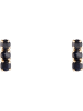 L instant d Or Gold-Ohrstecker "Trio de puces saphir" mit Edelsteinen