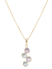 L instant d Or Gouden hanger "Quadra" met edelstenen