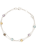 L instant d Or Witgouden armband "Colormix" met sierelementen