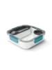Black+Blum Lunchbox in Weiß/ Türkis - (B)20 x (H)5,5 x (T)20 cm