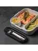 Black+Blum Lunchbox wit/turquoise - (B)20 x (H)5,5 x (D)20 cm