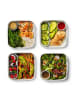 Black+Blum Lunchbox wit/turquoise - (B)20 x (H)5,5 x (D)20 cm
