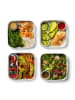 Black+Blum Lunchbox wit/groen - (B)20 x (H)5,5 x (D)20 cm