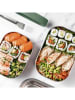 Black+Blum Lunchbox in Silber/ Grün - (B)20 x (H)6,5 x (T)15 cm