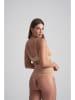 Bye Bra Stringi high waist w kolorze beżowym