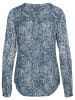 Kaffe Bluse "Geisa" in Blau/ Weiß