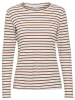 Kaffe Longsleeve "Liddy" in Weiß/ Braun