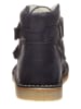 POM POM Leren boots donkerblauw