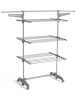 Kitchen Move Wäscheständer "Ultima" in Schwarz/ Grau - (B)167 x (H)172 x (T)50 cm
