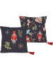 Tierra Bella Poszewka "Christmas Fairy Tale" w kolorze granatowym na poduszkę - 45 x 45 cm