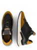 DENBROECK Leren sneakers "Baxter St." grijs/geel