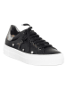 Patrizia Pepe Leren sneakers zwart/zilverkleurig
