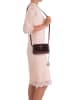 Lia Biassoni Leren schoudertas "Gerace" zwart/paars - (B)17 x (H)12 x (D)8 cm