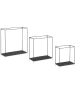 Lifa Living 3-delige set: wandmeubels "Gerona" zwart