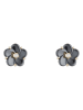 DIAMOND & CO Gold-Ohrstecker "Fleur noir" mit Diamanten