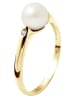 Pearline Gouden ring met diamant en parel