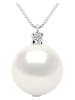 Pearl Addict Weißgold-Halskette mit Diamant und Perle - (L)42 cm