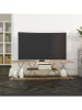 Evila Tv-meubel "Canaz" walnootkleurig/zwart - (B)120 x (H)33 x (D)30 cm