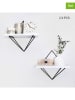 HanahHome 2-delige set: wandmeubels "WR047" zwart/wit - (B)30 x (H)30 x (D)14 cm
