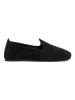Comfortfusse Leder-Slipper in Schwarz