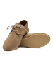 Comfortfusse Leder-Schnürschuhe in Beige/ Grau