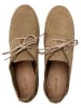 Comfortfusse Leder-Schnürschuhe in Beige/ Grau