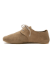Comfortfusse Leder-Schnürschuhe in Beige/ Grau