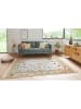 Nouristan Webteppich "Oriental Flowers - Samt" in Creme/ Beige