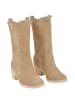 Noosy Leren enkellaarzen beige