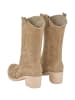 Noosy Leren enkellaarzen beige
