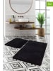 Colorful Cotton 2er-Set: Badvorleger "Havai" in Schwarz