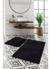 Colorful Cotton 2er-Set: Badvorleger "Havai" in Schwarz