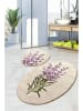 Colourful Cotton 2er-Set: Badvorleger "Lavender" in Creme/ Lila