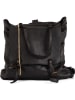 Anna Morellini Leren rugzak "Kika" zwart - (B)24 x (H)36 x (D)15 cm