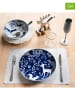 Trendy Kitchen by EXCÉLSA 18-częściowy zestaw talerzy "Suomi" w kolorze biało-niebieskim