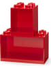 LEGO Regał "Brick" w kolorze czerwonym - 21,5 x 32 x 16 cm